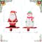 Glitzhome® 6.5" Christmas Santa & Snowman Stocking Holder Set